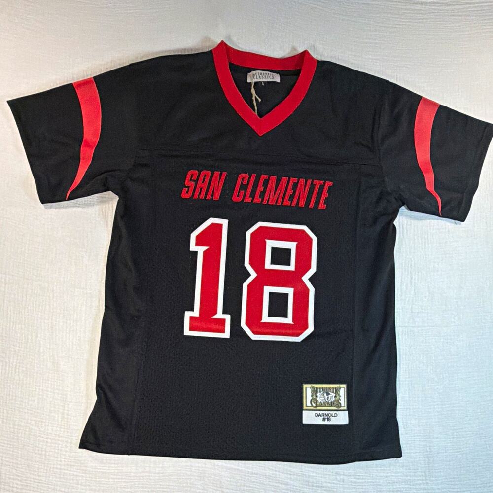 Authentic Classics San Clemente Darnold #18 Football Jersey Black Red White L